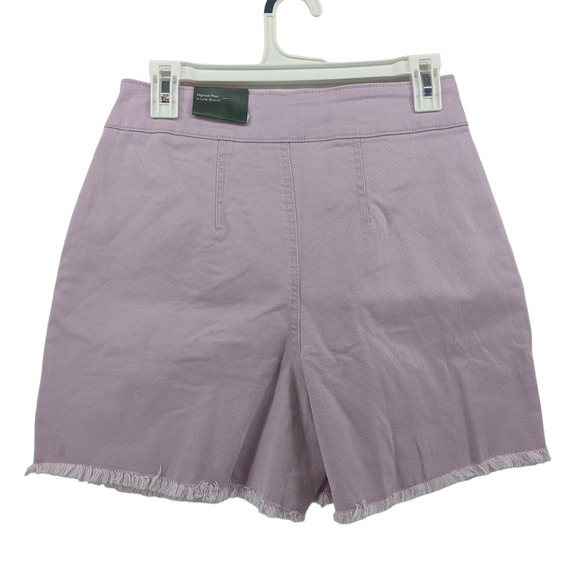 Wild Fable ALine‎ Jean Shorts Super High Rise Pleated Lavender Purple 6 Casual - Picture 2 of 9